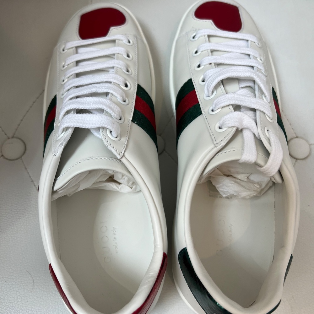 ♥️ GUCCI Ace Heart Sneakers NIB ♥️ - Picture 6 of 6